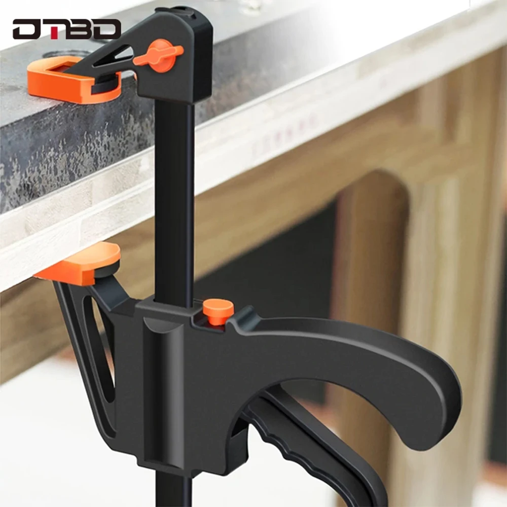 

DTBD Spreader Work Bar Clamp F Clamp Gadget Tool DIY Hand Speed Squeeze Quick Ratchet Release Clip Kit 4 Inch Wood Working