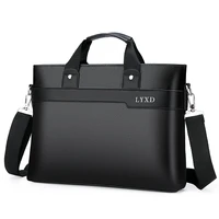 jun briefcase shoulder bag handbag laptop mens leather folder for a4 documents designer tote chain business travel messenger ba