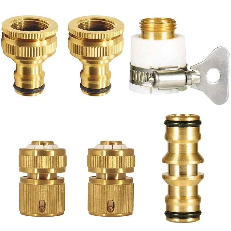 

Garden Hose Quick Connector Brass Garden Hose Expandable Stretch Fittings Tap Adaptors Connectors for Gardening