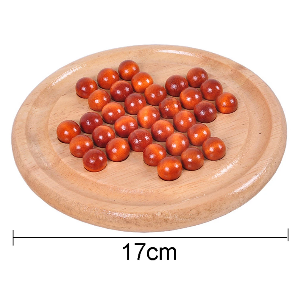 

Classic Wooden Peg Puzzle Chessboard Kongming IQ Mind Brain Teaser Kids Toy