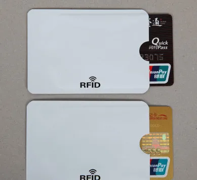 HJKL 6 шт. Rfid кошелек блокирующий замок держатель для банковских карт Id Чехол для банковских карт защита металлический кредитный NFC Держатель алюминий 6,3*9,1 см