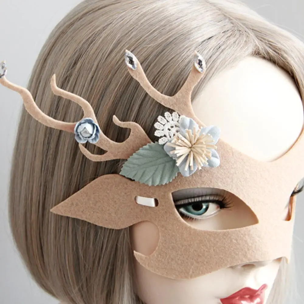 Рождественская Маска Костюм вечерние рога половина уход за кожей лица маска