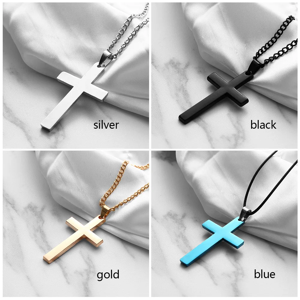 

Vintage Gothic Pendants Cross Necklace Cool Street Style Necklaces For Men Women Unusual Chain On the Neck Chains Punk Jewelry