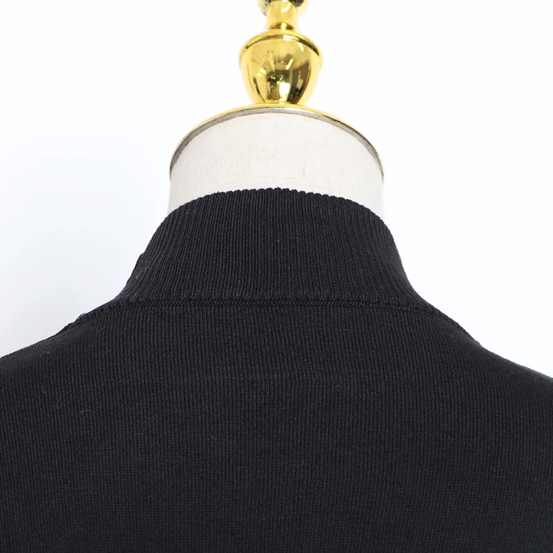 TWOTWINSTYLE Patchwork Women's Sweater Flare Long Sleeve Hit Colors Irregular Knitting Pullover Tops Female 2020 Autumn | Женская