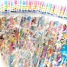 12 Sheets/Pack Cute Bulk 3D Puffy Stickers for Kids Scrapbooking Laptop Mobile Phone Decoration Girl Boy Birthday Gift