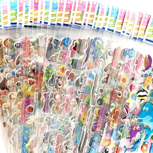 12 sheetspack cute bulk 3d puffy stickers for kids scrapbooking laptop mobile phone decoration girl boy birthday gift free global shipping