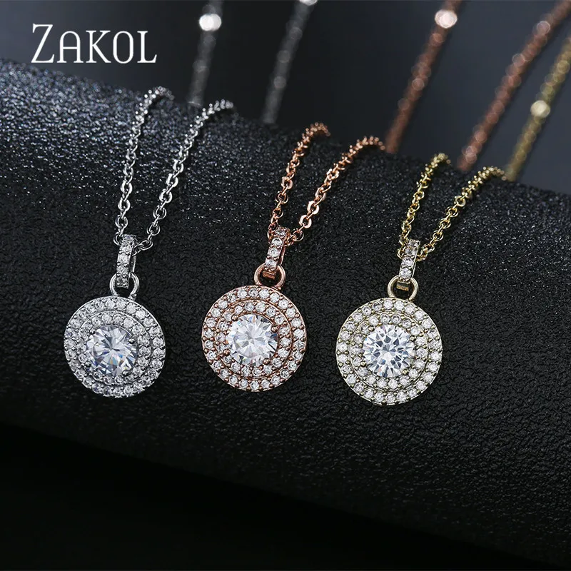 Комплект из колье и серёг с фианитом FSSP3030 | Украшения аксессуары