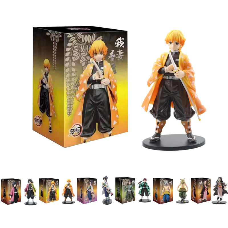 

Anime 16CM Demon Slayer Kimetsu no Yaiba Figure Kamado Tanjirou Action Figure Agatsuma Zenitsu Nezuko Warrior PVC Model Toys