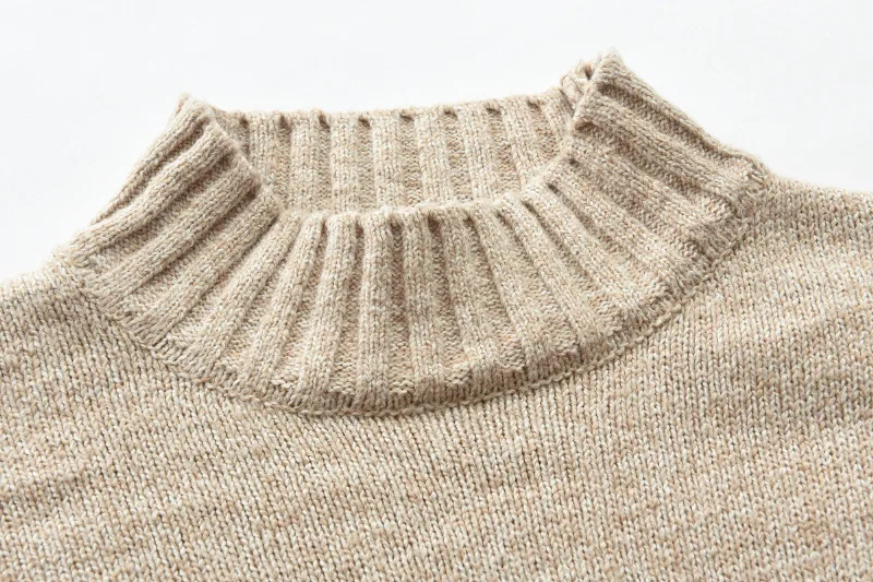 

2020 New Men's Sweater Pullover Autumn Winter Men'S Turtleneck Solid Color Casual Sweater Men's Slim Fit Brand Knitted Pullovers