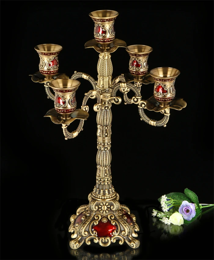 Роскошный Золотой подсвечник подставка ретро романтический ужин винтажный