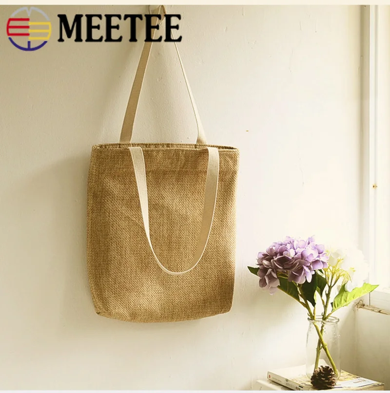 Meetee 50/100X150cm натуральная Мешковина ткань сетка льняная текстильная для сумки