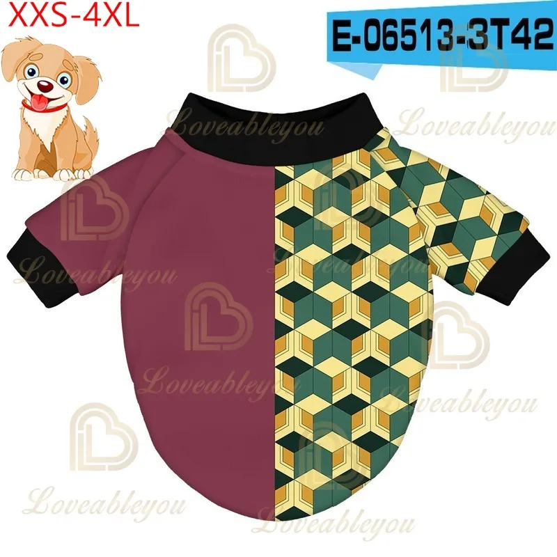 Аниме Демон-убийца Кимэцу но Яиба Пет Косплей Одежда Маленький Костюм Котика Томиока Гию Хаори Милый Плащ для Собаки с Капюшоном.