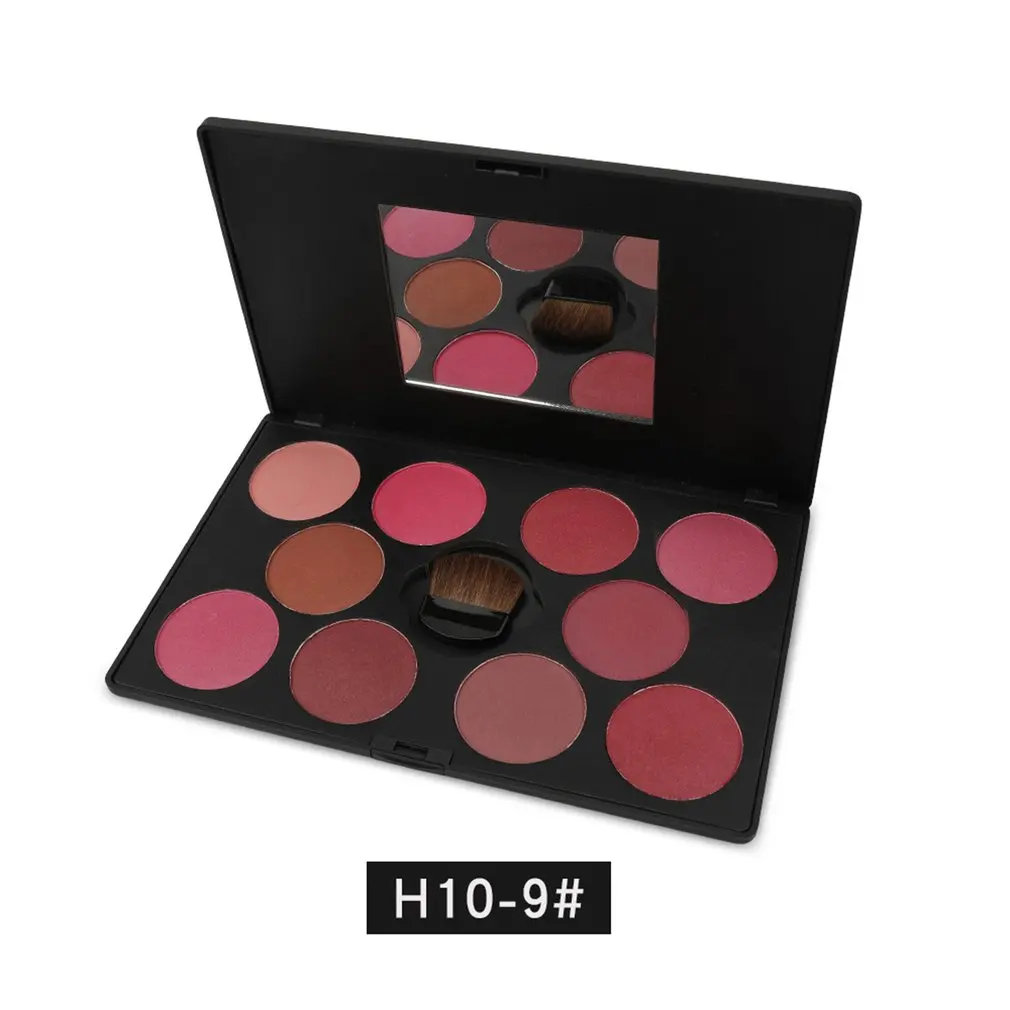 

10 Colors Eyeshadow Palette Mini Portable Matte High Pigmented Glitter Bronzer Blush Makeup Cosmetics