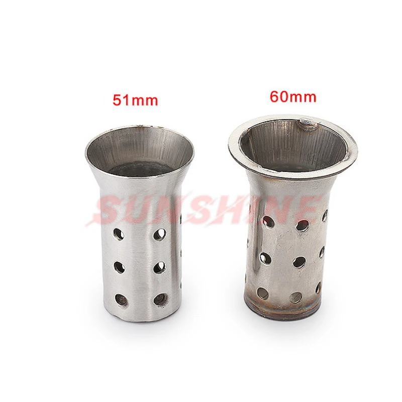 Exhaust Motorcycle Muffler DB Killer 5mm 42mm 45mm 48mm 60mm Silencer Baffle Removable Universal Chrome Black Steel Long Short | Автомобили