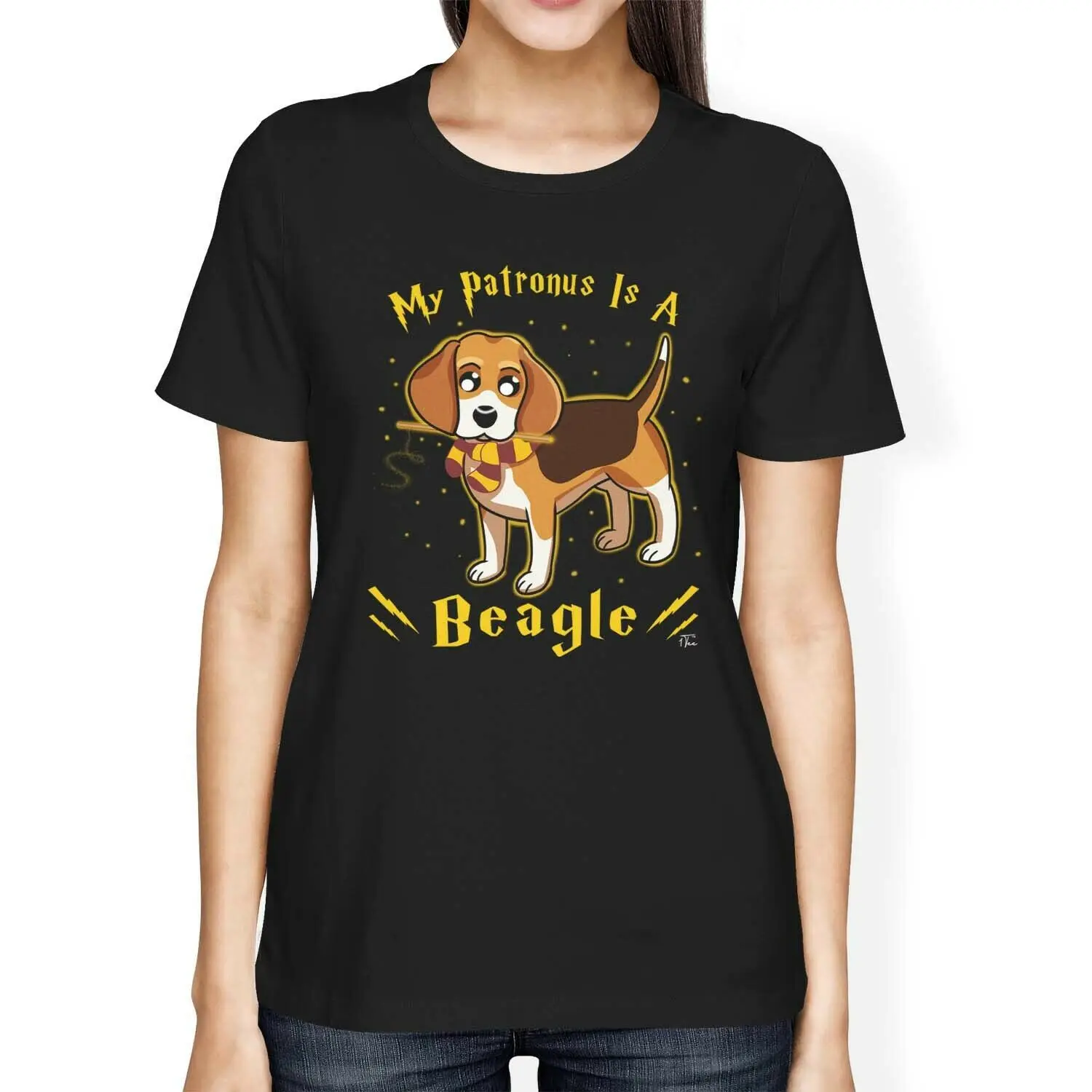 

Womens Loose Fit My Patronus Is A Beagle Dog T-Shirt