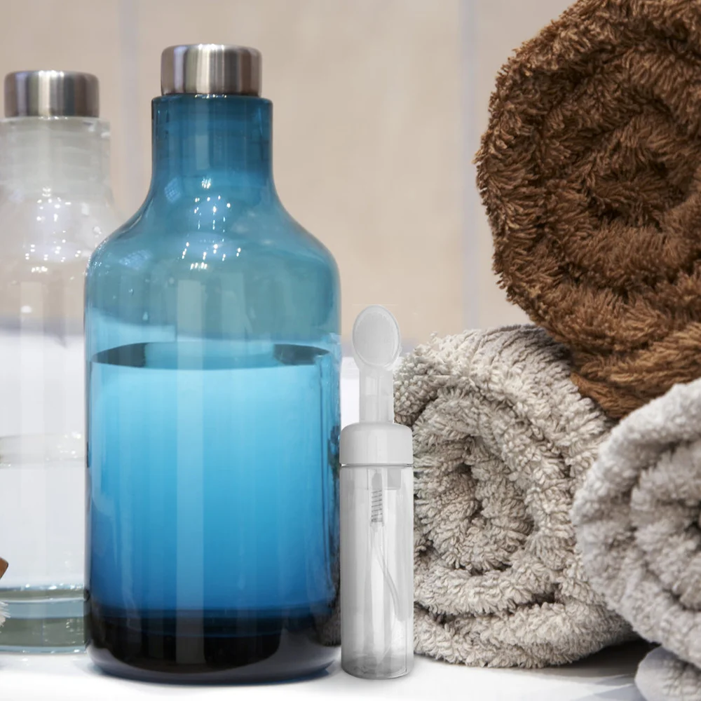 

2pcs Storage Bottle Brush Foaming Containers Portable Sub Bottles