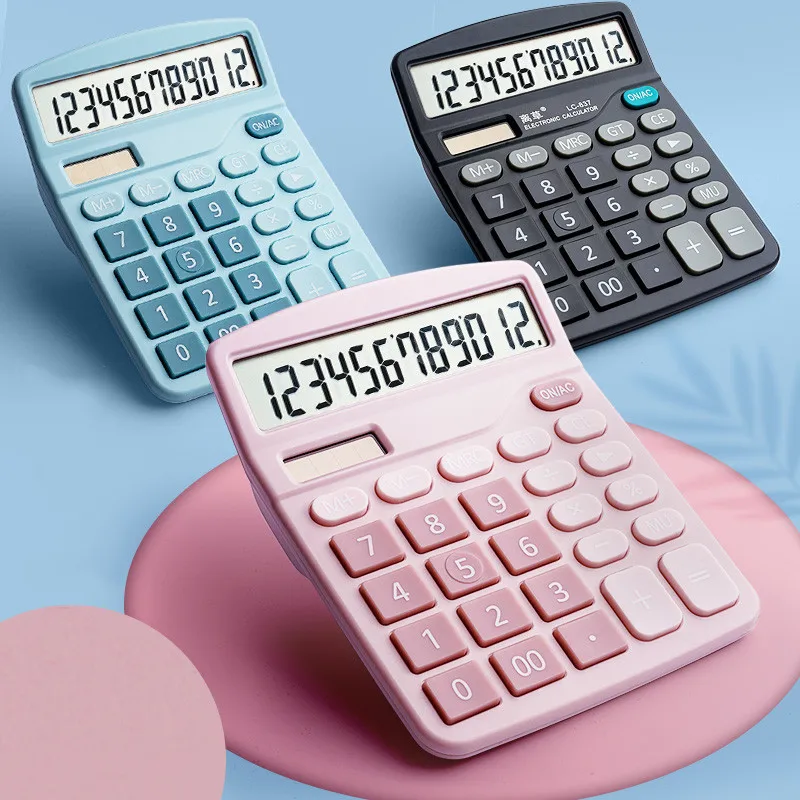 Solar Calculator Dual Power Student Calculator Multi Function Test Finance Accounting Lovely Office Business