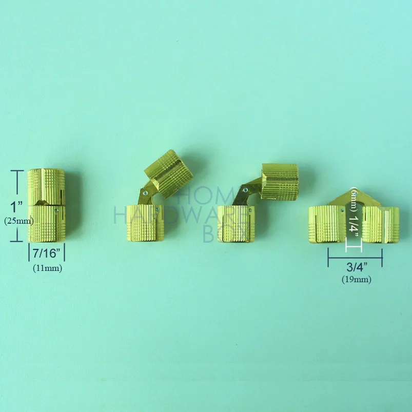 Скрытые петли скрытые латунный Цвет золотой цвет 12 мм 4 шт.|hinges concealed|hidden hingesinvisible