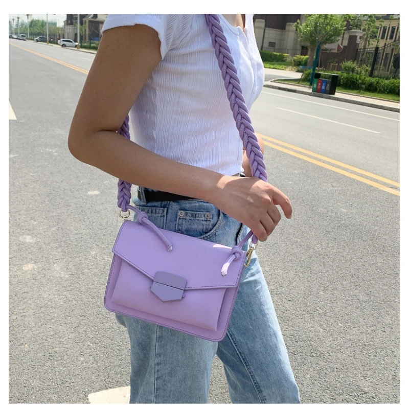 

Fashion Knitting Strap Shoulder Bags for Women 2021 Luxury Handbags Designer Small Crossbody Bags Lady Travel Messenger Bag