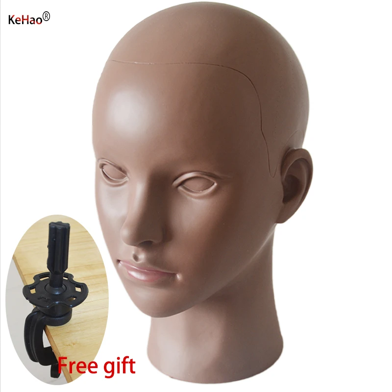Blind African Bald Maniquin head  Training Head Without Hair For Making Wig Hat Display Cosmetology Manikin Head Female Dolls