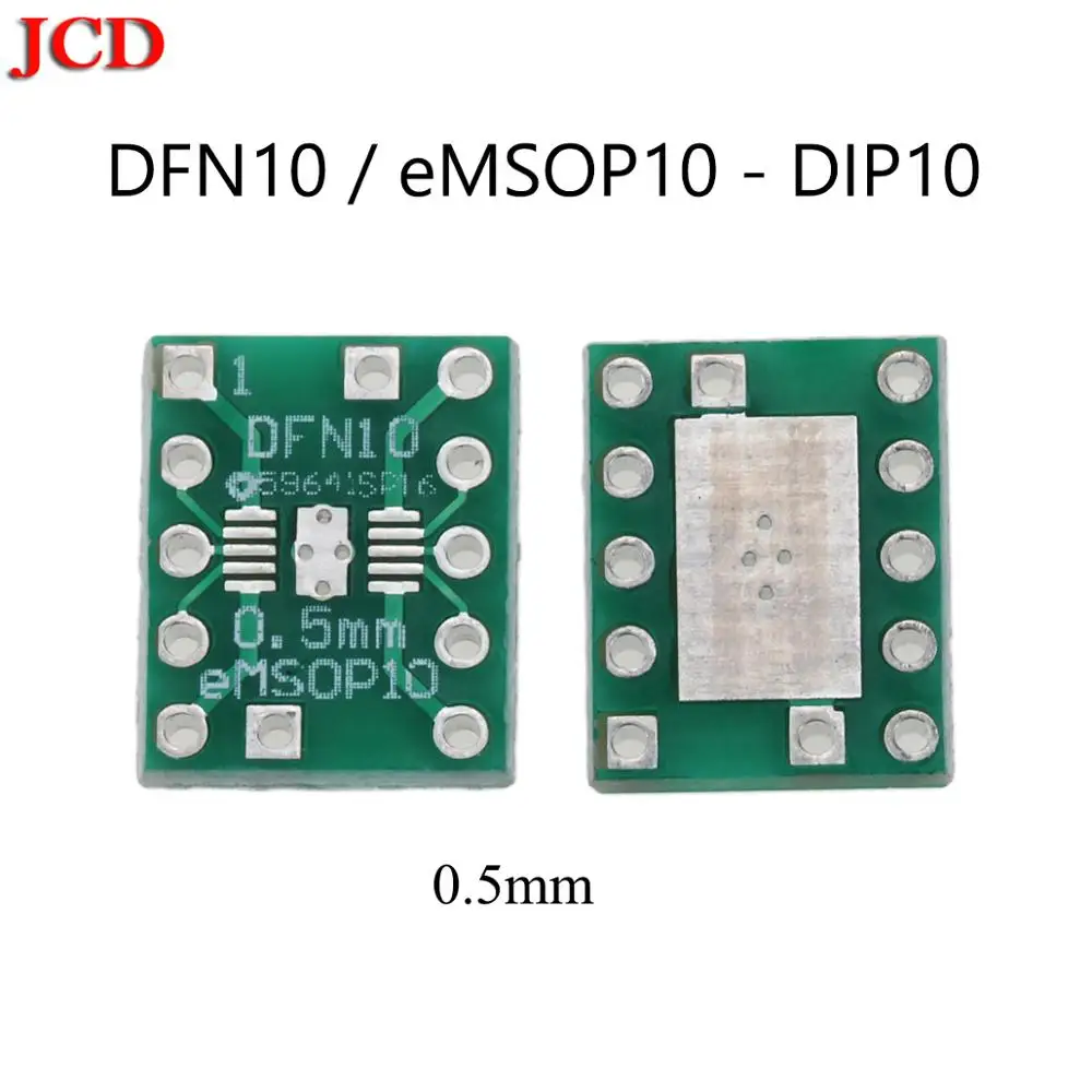 JCD Новый DFN10 eMSOP10 поворотный DIP10 0 5 мм Шаг с адаптером охлаждения IC разъем/плата