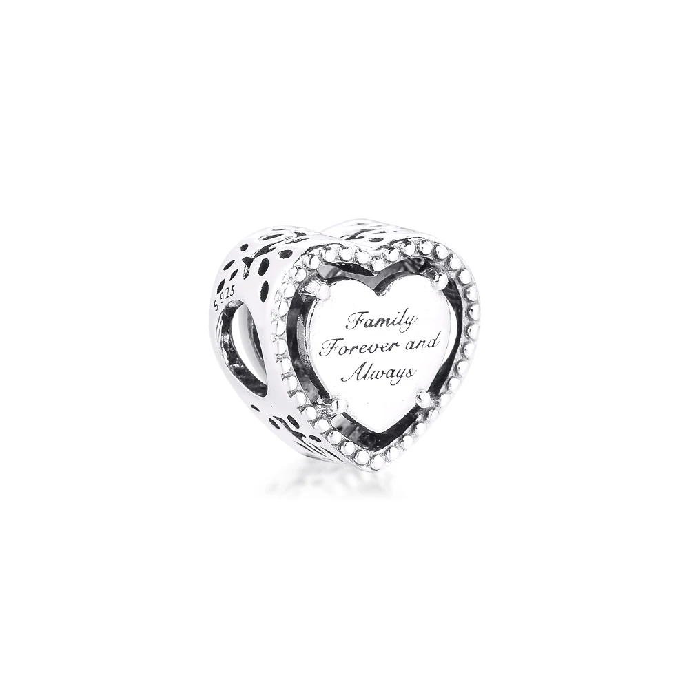 

Charms fits for Necklaces Bracelets Openwork Heart & Family Tree Beads 100% 925 Sterling-Silver-Jewelry Free Shipping