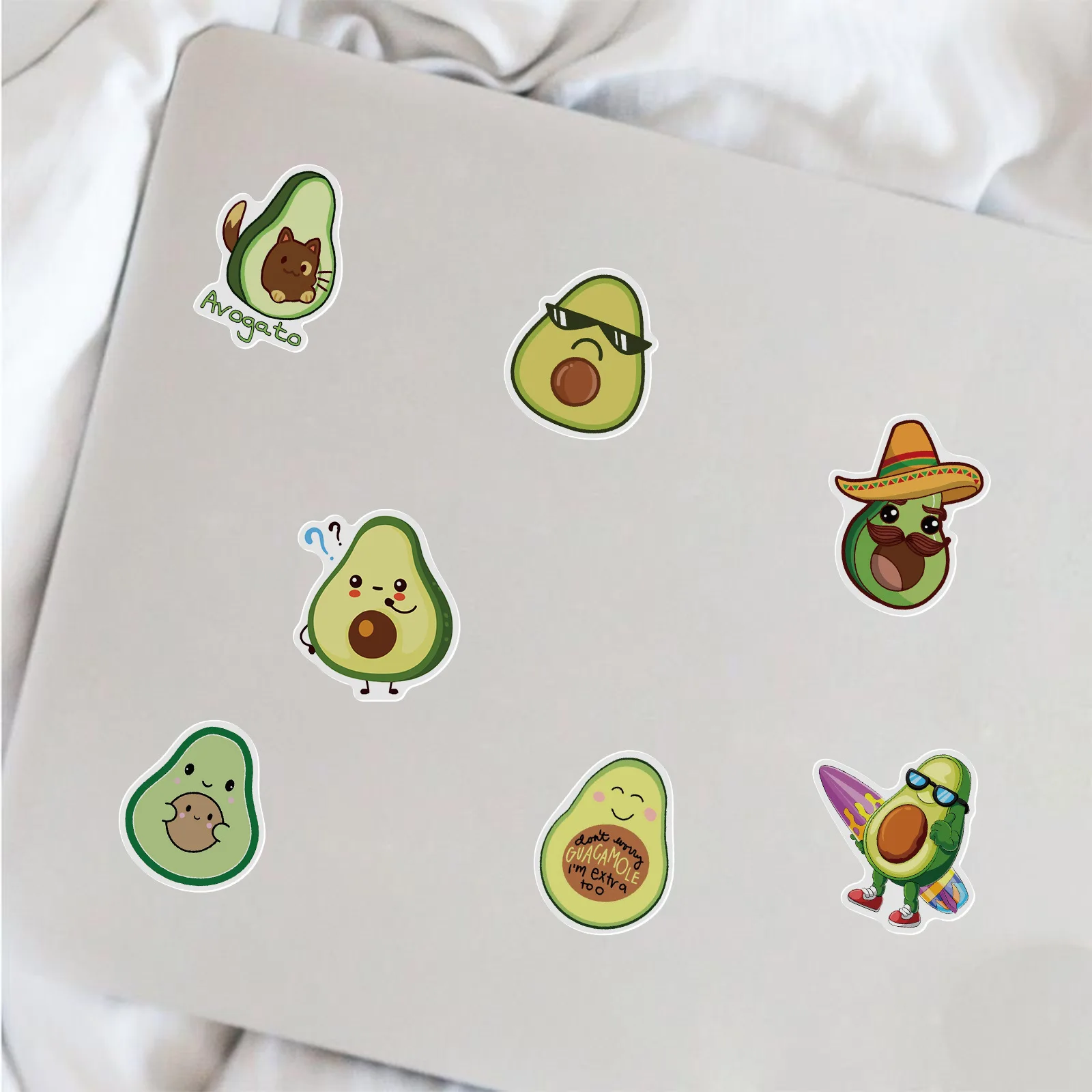 

10/50PCS Kawaii Cartoon Avocado Stickers for Children DIY Guitar Stationery Water Bottle Notebook Cute Girl Classic Toys Sticker