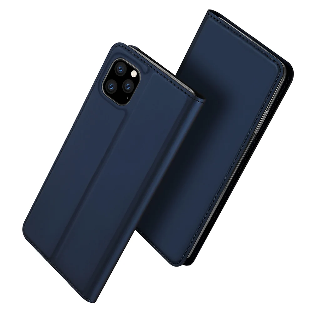 Флип-чехол для Apple iPhone 11 Pro Max XS Max XR 8 7 6 6S Plus, Мягкий бампер, слот для карт, держатель, кошелек, подставка, чехол для телефона - Цвет: Синий