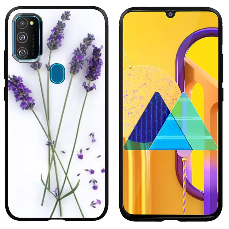 

Lavender Flowers Phone Case For Samsung A10 A12 A02 A20E M30 A31 A40 A50 S A52 A51 A70 A71 A80 Cover Fundas Coque