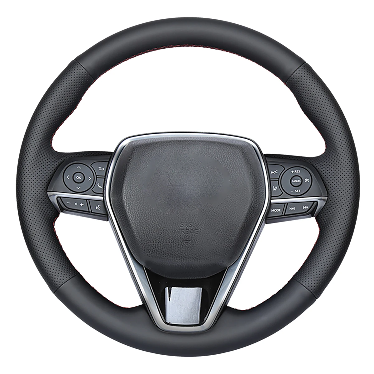 يوجي هونغ مخيط يدويا غطاء عجلة قيادة السيارة لتويوتا كورولا RAV4 كامري أفالون 2018-2020 الكانتارا/حقيقي/الألياف الدقيقة