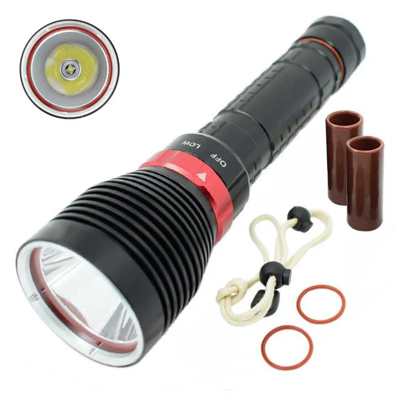 Мощный 2000 люмен фонарь для дайвинга XML L2 3 режима светодиодный светильник вспышка