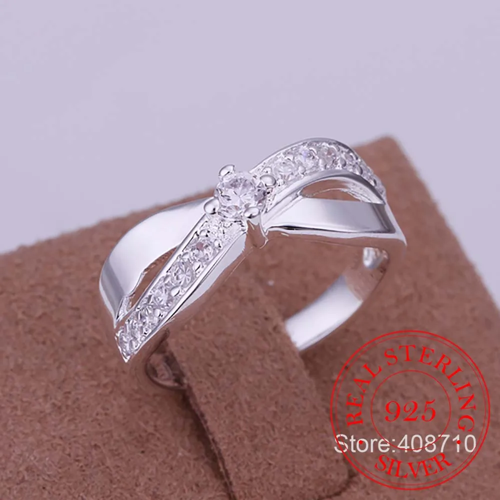 Cross поперечный Юбилей кубического циркония кольца 925 пробы Серебряные для Для