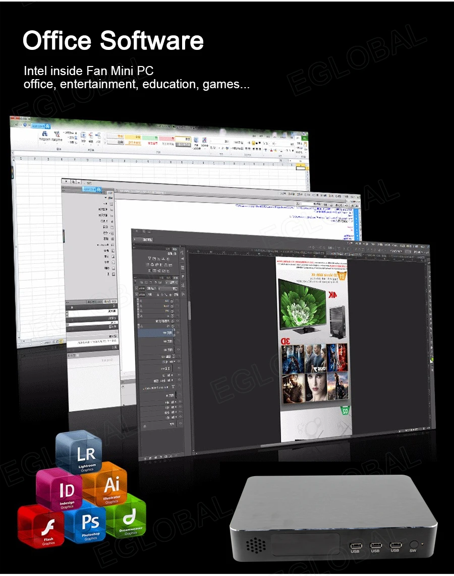 Topton i9 Gamer Мини ПК, Intel Core I3 9100F/I5 9400F/i7 8700F Nvidia GTX1050TI 4GB GDDR5 2* HDMI2.0, 1* DP, 1* DVI 4 display port