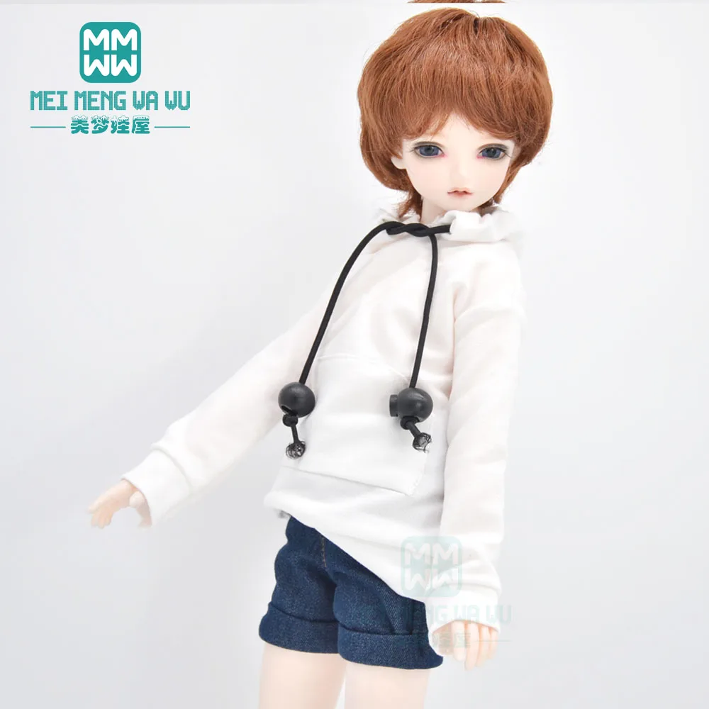 Одежда для кукол BJD 30-45 см 1/4 дюйма MSD MYOU YOSD модный свитер с капюшоном белый черный