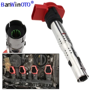 06E905115 4 шт.компл. катушка зажигания 06E905115E для VW Touareg A4 S4 A5 A6 S6 Alroad A7 A8 Q5 Q7 R8 2,8 3,0 3,2 V6 4,2 V8 5,2