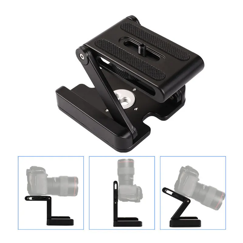 Z Type SLR/ Micro-Single Folding Tripod Head Release Plate Tilt Heads Desktop Camera Stand Holder For Canon Nikon Sony | Электроника