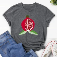 pomegranate printed t shirt women t shirt tops tee short sleeve tshirt female tshirts tx8482