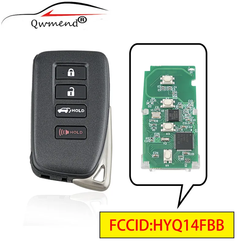 

Пульт дистанционного управления QWMEND SUV HYQ14FBB 231451-0010 для Lexus RX350 RX450h 2016-2018, 4 кнопки, 314,3 МГц