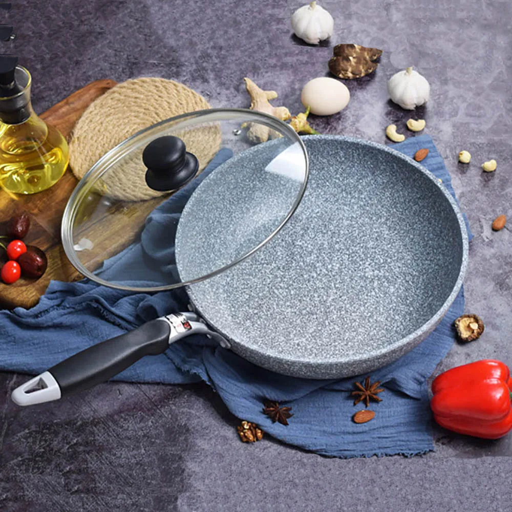 Продажа Антипригарная сковорода с крышкой, 28 см, кухонные принадлежности Цена Антипригарная сковорода с крышкой, 28 см, кухонные принадлежности