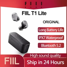 English Version FIIL T1 Lite Long Battery Life TWS Earbuds Bluetooth 5.2 Waterproof Earphone Noise Cancelling AAC HIFI Headset