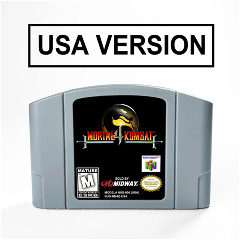 

Mortal Kombat 4 or Mythologies Sub Zero or Mortal Kombat Trilogy For 64 Bit Video Game Cartridge USA Version NTSC Format