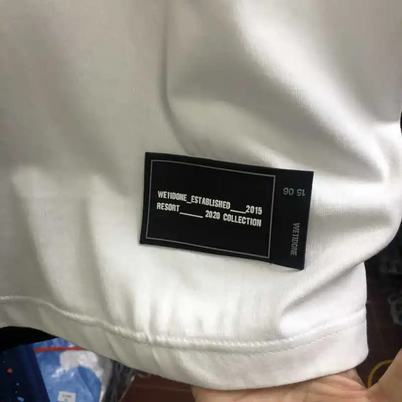 

Splice WELLDONE T-shirt Reflective Men Women High Quality We11 Done WELL DONE T shirt Top Tees kanye west