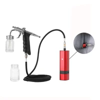 30psi cordless portable face mist sprayer pocket compressor with hose 20cc cup trigger gun new airbrush pen makeup kit