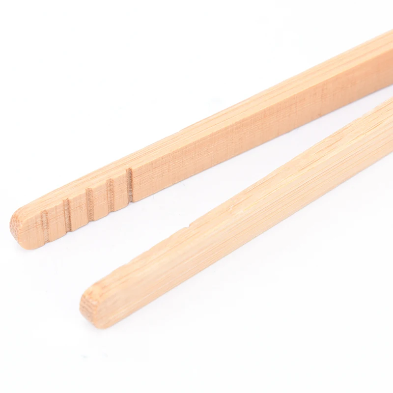 Деревянный Пинцет для чая щипцы с беконом бамбуковый кухонный салат тост 1