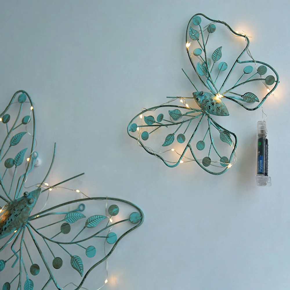 1 шт. ручная работа металлическая Железная Бабочка Форма настенная сцена