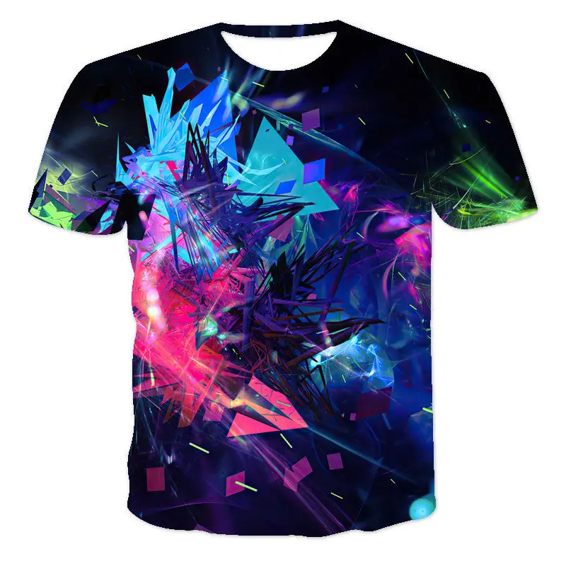 

The Latest 3D Printing Parquet Dream Colorful Unisex Short-Sleeved Personalized Round Neck Pullover XXS-6XL Plus Size T-Shirt