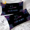 BlessLiving Letters Print Pillow Cases Purple Blue Vivid Color Pillowcases Set of 2 Flower Floral Elegant Bohemian Pillow Covers 1