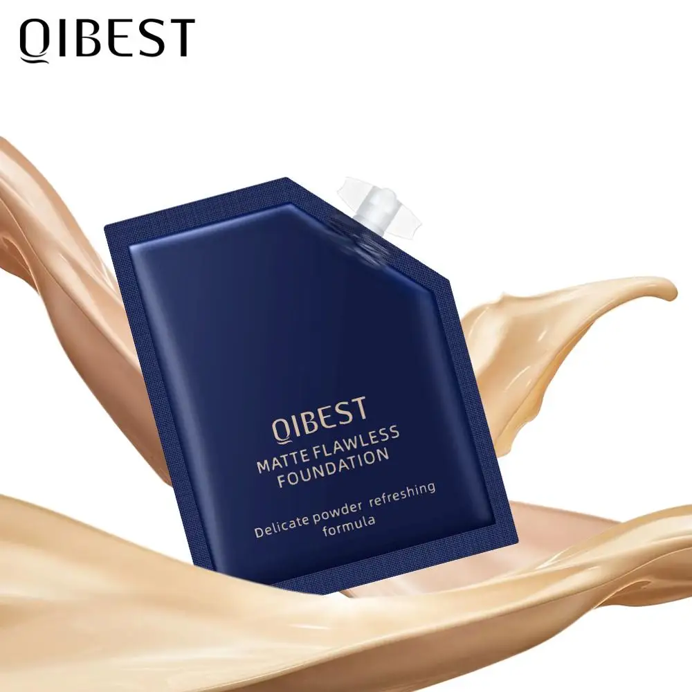Основа для макияжа QIBEST Матовая жидкая основа полное покрытие водонепроницаемая