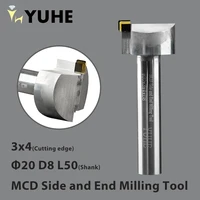 mcd side and end milling tool used in cnc milling machine for jewelry mirror effect processing jewelry tools