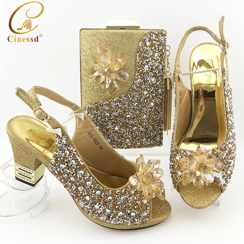 Новое поступление Итальянский комплект из обуви и сумки в африканском стиле